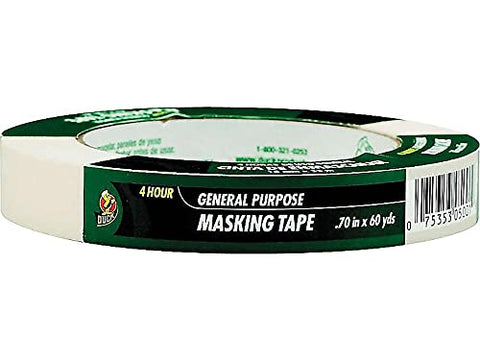 Duck Brand 394689 General Purpose Masking Tape, 0.7-Inch by 60-Yard, Single Roll, Beige