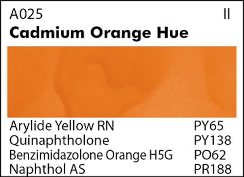 Grumbacher Academy Watercolor Paint, 7.5ml/0.25 Ounce, Cadmium Orange Hue (A025)