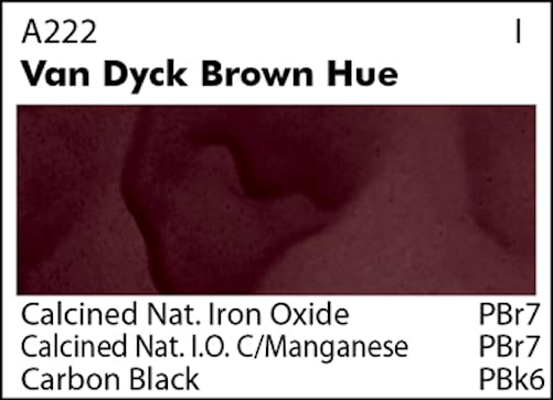 Grumbacher Academy Watercolor Paint, 7.5ml/0.25 oz., Van Dyck Brown Hue (A222)