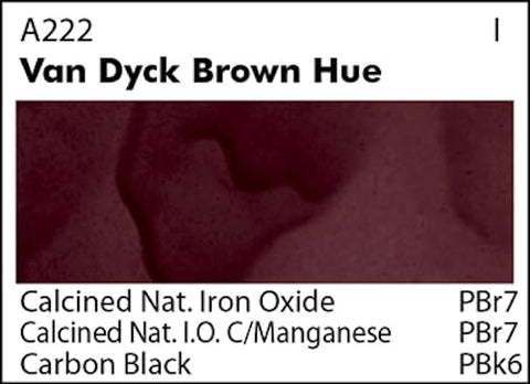 Grumbacher Academy Watercolor Paint, 7.5ml/0.25 oz., Van Dyck Brown Hue (A222)