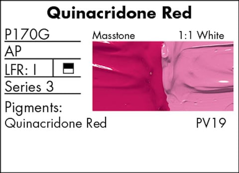 Grumbacher Pre-Tested Oil Paint, 37ml/1.25 Ounce, Quinacridone Red (P170G)