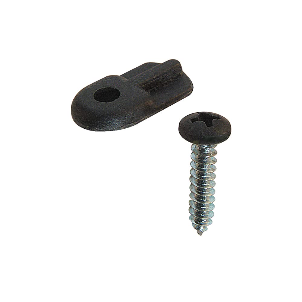 Prime-Line PL 7906 Flush Screen Clips with Screws, Plastic, Black (12 Pack)