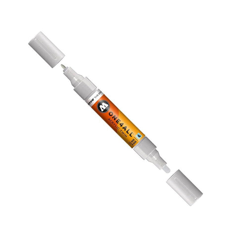 Molotow ONE4ALL Acrylic Twin Pump Marker, 1.5mm and 4mm Nibs, Grey Blue Light, 1 Each (227.443)