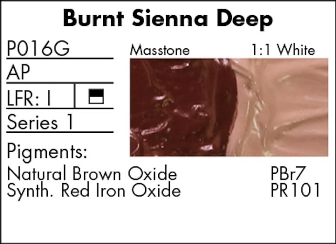 Grumbacher Pre-Tested Oil Paint, 37ml/1.25 Ounce, Burnt Sienna Deep (P016G)