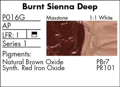 Grumbacher Pre-Tested Oil Paint, 37ml/1.25 Ounce, Burnt Sienna Deep (P016G)