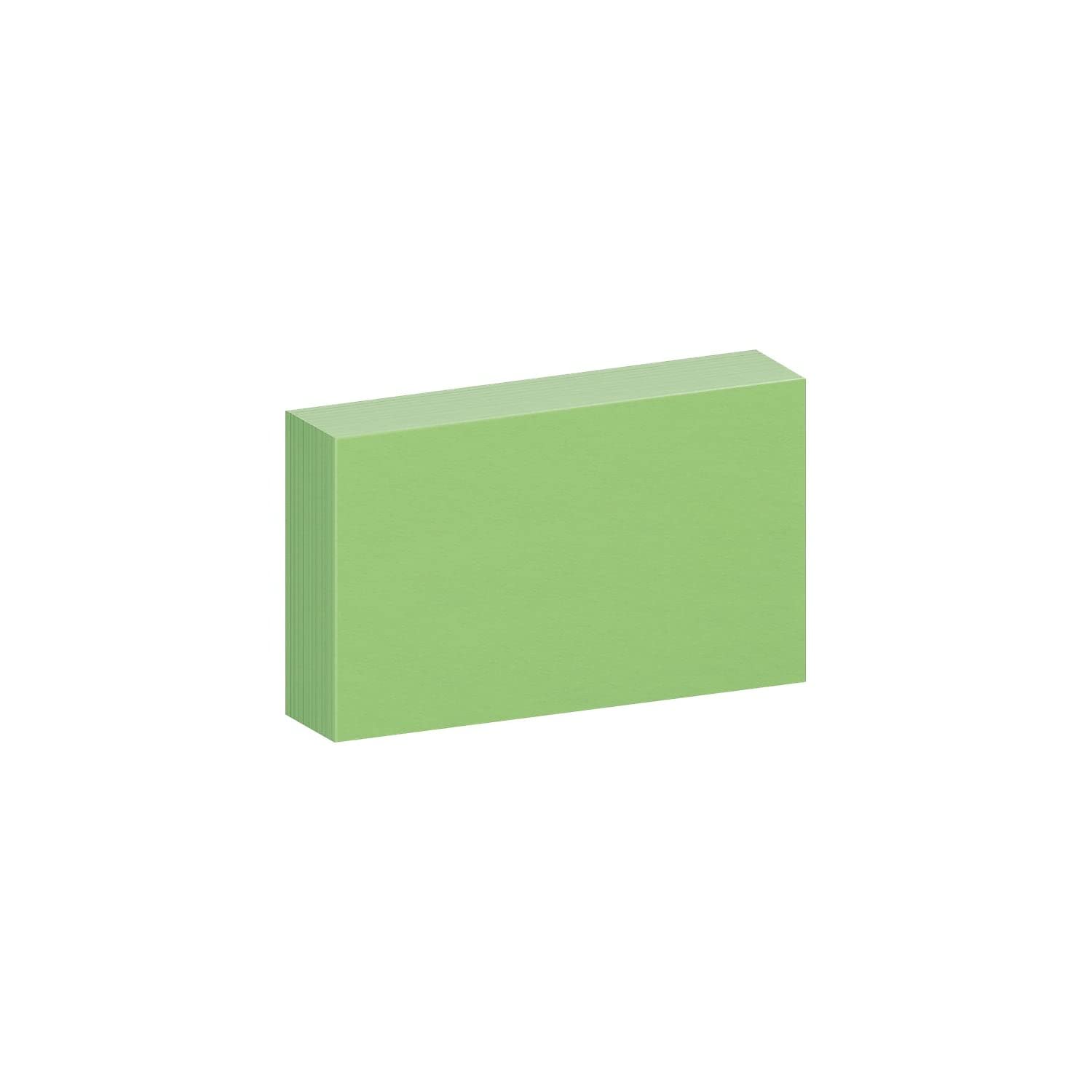 Oxford Blank Color Index Cards, 3" x 5", Green, 100 Per Pack (7320 GRE)