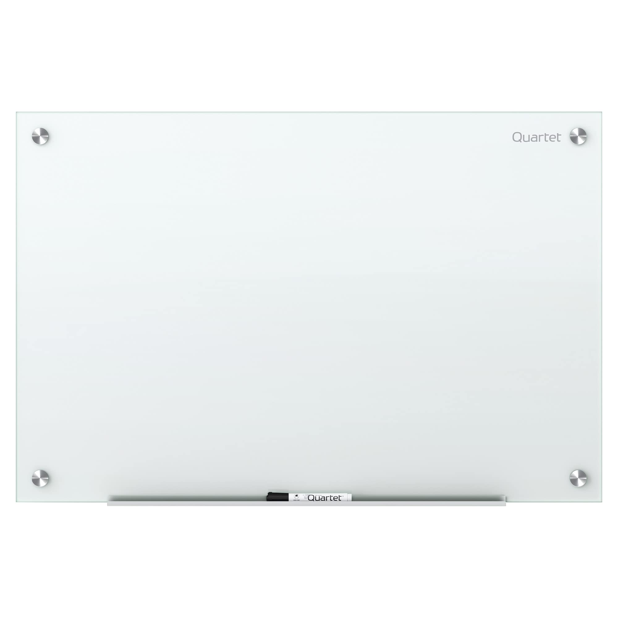 Quartet Dry Erase Board, Glass Whiteboard 96"W x 48"H, Non-Magnetic, Infinity, White (G9648NMW)