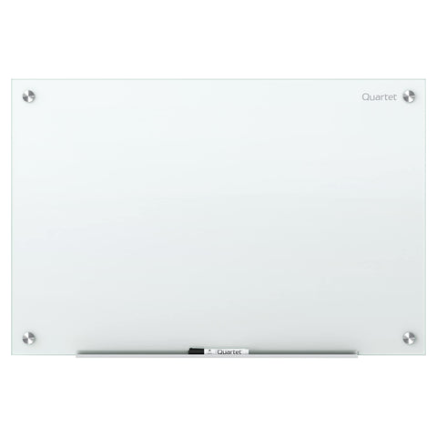 Quartet Dry Erase Board, Glass Whiteboard 72"W x 48"H, Non-Magnetic, Infinity, White (G7248NMW)