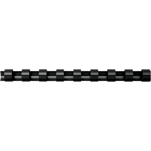Fellowes 52326 Plastic Binding Combs - Round Back, 1/2 Inches, 90 Sheets, Black, 100 Pack