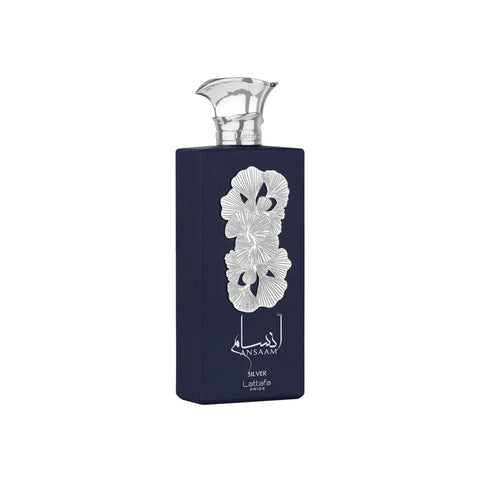 Lattafa Ansaam Silver Eau De Parfum Spray for Unisex, 3.4 Ounce