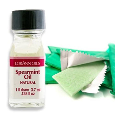 LorAnn Oils Super Strength Flavoring - Used For Candy Making, Flavoring, Baking, Hard Candy, & Flavor Oils - Bold, Natural Flavors 4X Stronger Than Extracts - Spearmint Oil, Pack of 2, 0.125 fl oz