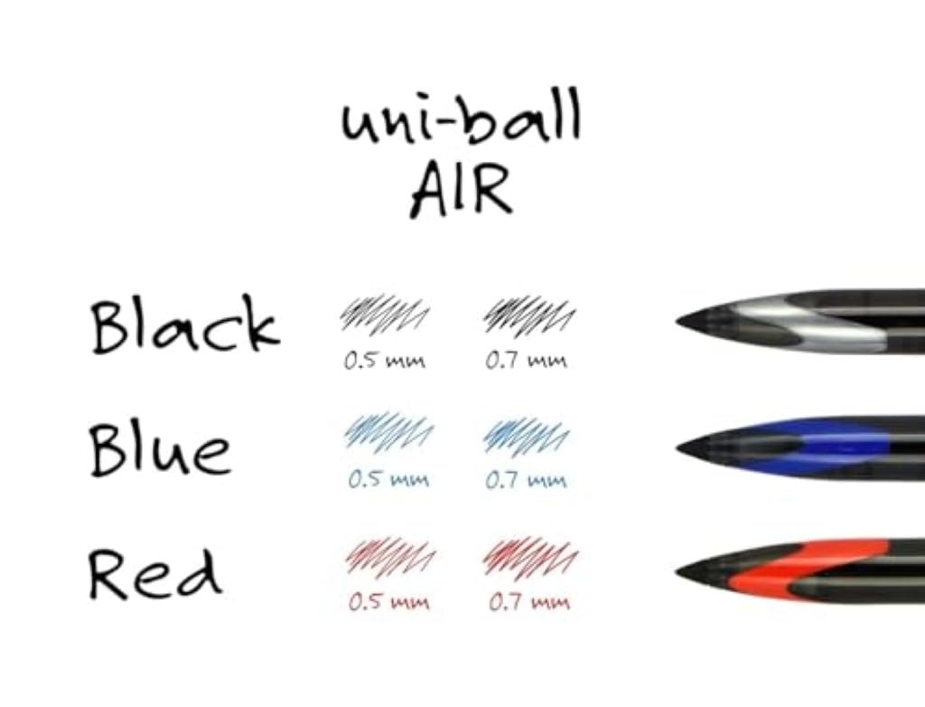 uniball Air Porous Point Pens, Medium Point (0.7mm), Blue, 12 Pack