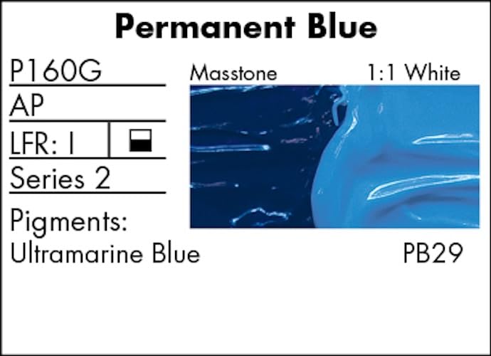 Grumbacher Pre-Tested Oil Paint, 37ml/1.25 Ounce, Permanent Blue (Ultramarine) (P160G)