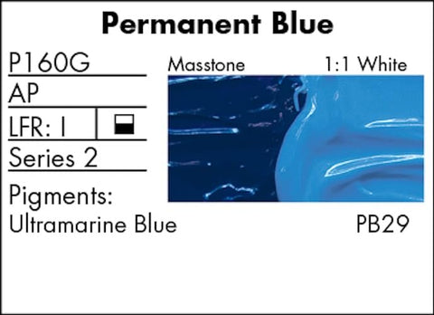 Grumbacher Pre-Tested Oil Paint, 37ml/1.25 Ounce, Permanent Blue (Ultramarine) (P160G)
