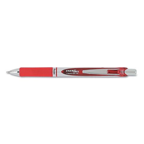 Pentel EnerGel Deluxe RTX Gel Pen, Medium Point, Red Ink (BL77-B)