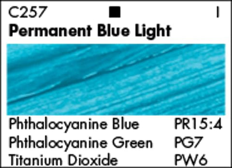GRUMBACHER Academy Acrylic Paint, 75ml/2.5 Ounce Plastic Tube, Permanent Blue Light (C257P)