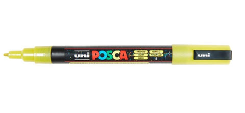 posca Art Paint Marker, (PX197947000), Yellow Glitter