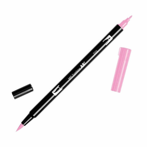 Tombow 56580 Dual Brush Pen Art Marker, 723 - Pink, 1-Pack. Blendable, Brush and Fine Tip Marker