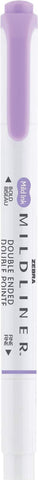 Zebra Pen Mildliner Dual-Tip Highlighters, Broad and Fine Tips, Ideal for Bible Highlighting, No Bleed, School Supplies, Teacher Supplies, and Office Supplies, Mild Violet Ink, 12-Pack (78180upc)
