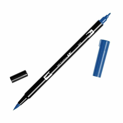 Tombow 56566 Dual Brush Pen Art Marker, 565 - Deep Blue, 1-Pack. Blendable, Brush and Fine Tip Marker