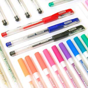 BAZIC Essence Black Gel-Pen with Cushion Grip, 6/Pack (1732-12P)