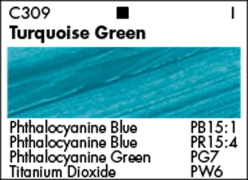 GRUMBACHER Academy Acrylic Paint, 200ml/6.8 oz Plastic Tube, Turquoise Green (C309P200)