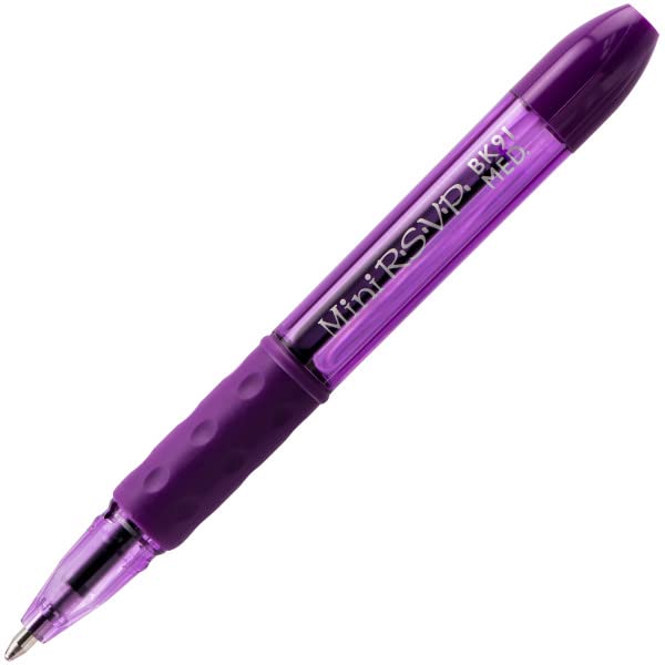 Pentel Mini R.S.V.P. Ballpoint Pen, Medium line, Assorted Ink Colors, 5 Pack (BK91MNBP5M)