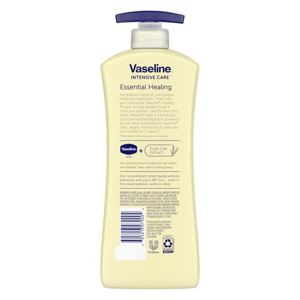 Vaseline Intensive Care Lotion Essential Healing 20.3 Ounce (600ml) (2 Pack)