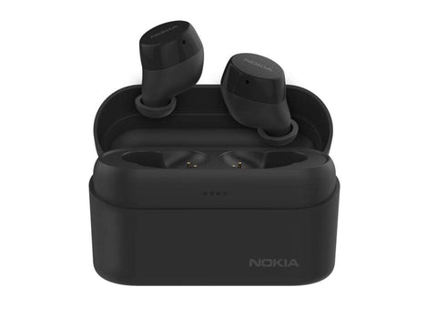 Nokia Power Earbuds | True Wireless with Charging Case | Up to 150 Hours of Play | Waterproof | Universal Bluetooth 5.0 Compatibility with Built-in Mic | Crystal-Clear Sound with Enhanced Bass,Gray