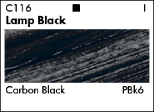 GRUMBACHER Academy Acrylic Paint, 75ml/2.5 Ounce Plastic Tube, Lamp Black (C116P)