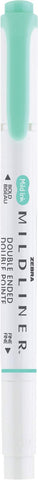 Zebra Pen Mildliner Dual-Tip Highlighters, Broad and Fine Tips, Ideal for Bible Highlighting, No Bleed, School Supplies, Teacher Supplies, and Office Supplies, Mild Blue-Green Ink, 12-Pack (78220upc)
