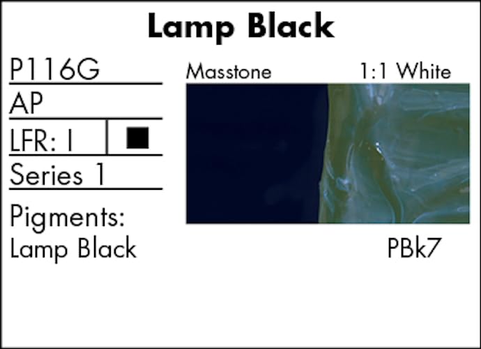 Grumbacher Pre-Tested Oil Paint, 37ml/1.25 Ounce, Lamp Black (P116G)