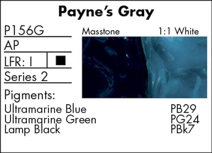 Grumbacher Pre-Tested Oil Paint, 37ml/1.25 Ounce, Payne's Gray (P156G)