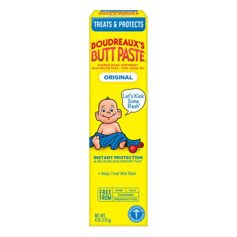 Boudreaux’s Butt Paste Diaper Rash Ointment, Baby Rash Cream Skin Protectant, Fast Relief for Diaper Rash, Soothing Barrier Cream, Original, 4 Ounce Tube (Pack of 11)