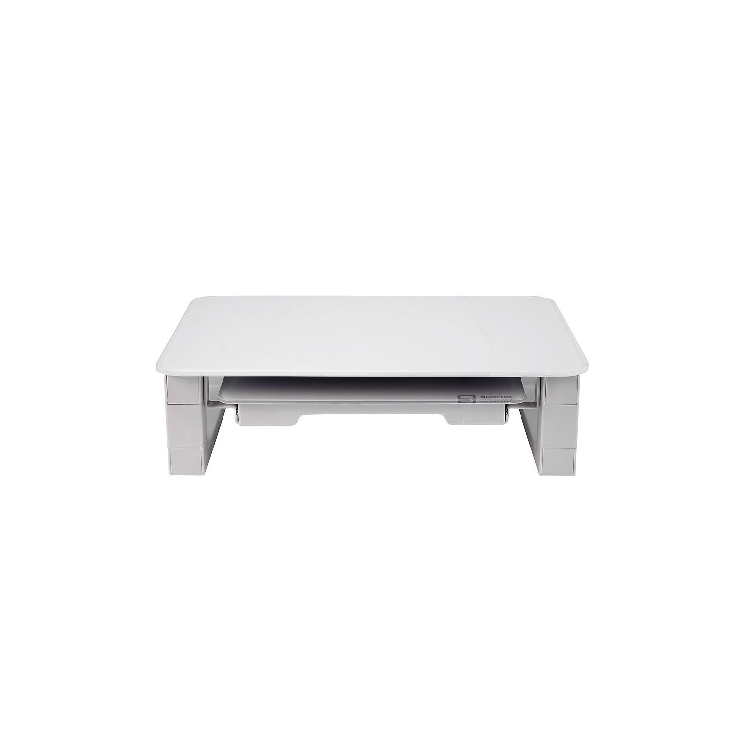 Quartet Desktop Glass Monitor Riser for Computer with Dry-Erase Board, Adjustable Height (Q090GMRW01)