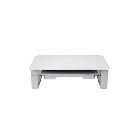 Quartet Desktop Glass Monitor Riser for Computer with Dry-Erase Board, Adjustable Height (Q090GMRW01)