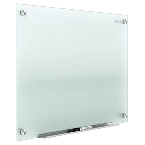 Quartet Whiteboard, Glass Dry Erase Board, Non-Magnetic, 8' x 4', Infinity Frameless Mounting, Includes Dry Erase Marker, Frosted White (G9648F)