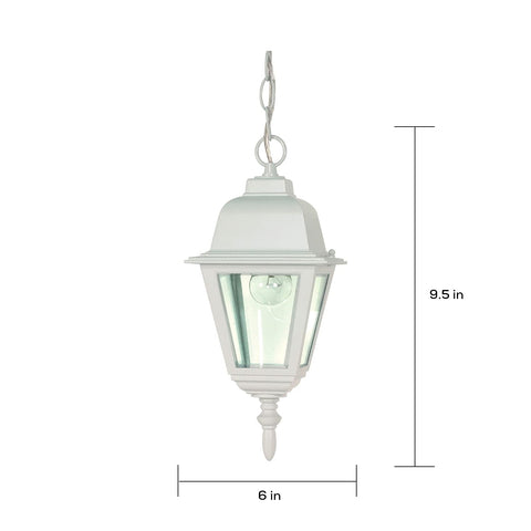 Nuvo Lighting 60/487 Traditional One Light Hanging Lantern from Briton collection in White finish