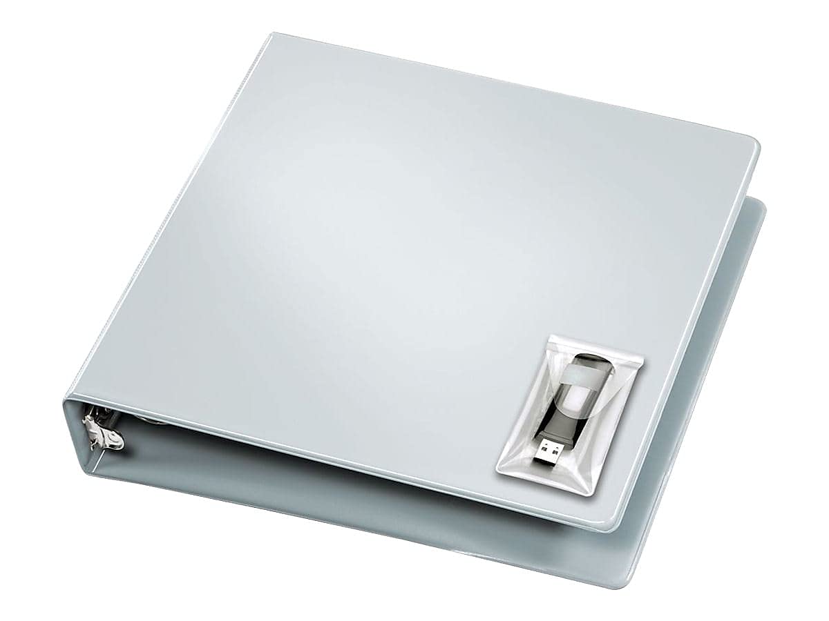 Cardinal HOLDit! USB Drive Pockets, 3-1/2" x 2", Clear, 6/Bag (21140)