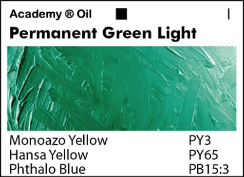Grumbacher Academy Oil Paint, 37 ml/1.25 oz, Permanent Green Light