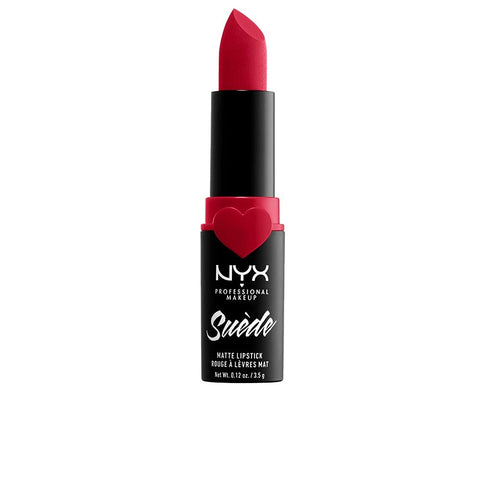 NYX PROFESSIONAL MAKEUP Suede Matte Lipstick, Vegan Formula - Spicy (True Red)