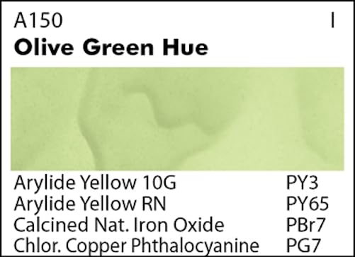Grumbacher Academy Watercolor Paint, 7.5ml/0.25 Ounce, Olive Green Hue (A150)