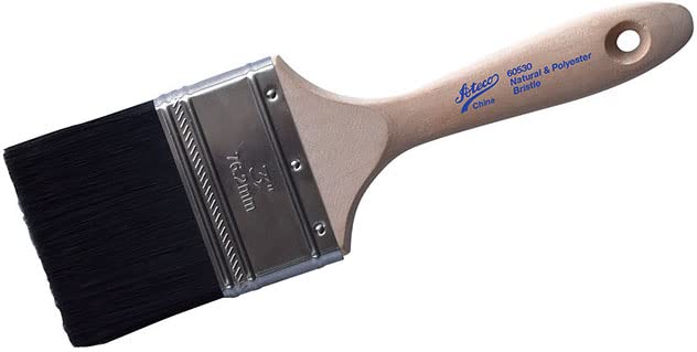 Ateco Pastry Brush, 3-Inch Wide Head with Black Boar Bristles, Stainless Steel Ferrule & Wood Handle