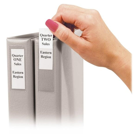 C-Line Self-Adhesive Binder Label Holders for 1-1/2" Ring Binders, 1" x 2-13/16", 12 per Pack (70013)