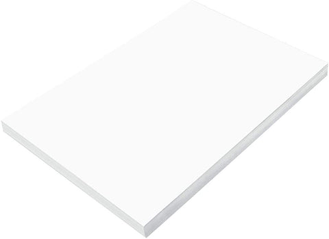 Prang (Formerly SunWorks) Construction Paper, Bright White, 12" x 18", 100 Sheets