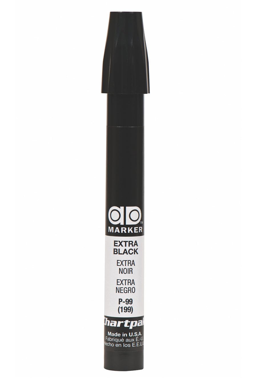 The Original Chartpak AD Marker, Tri-Nib, Extra Black, 1 Each (P99)