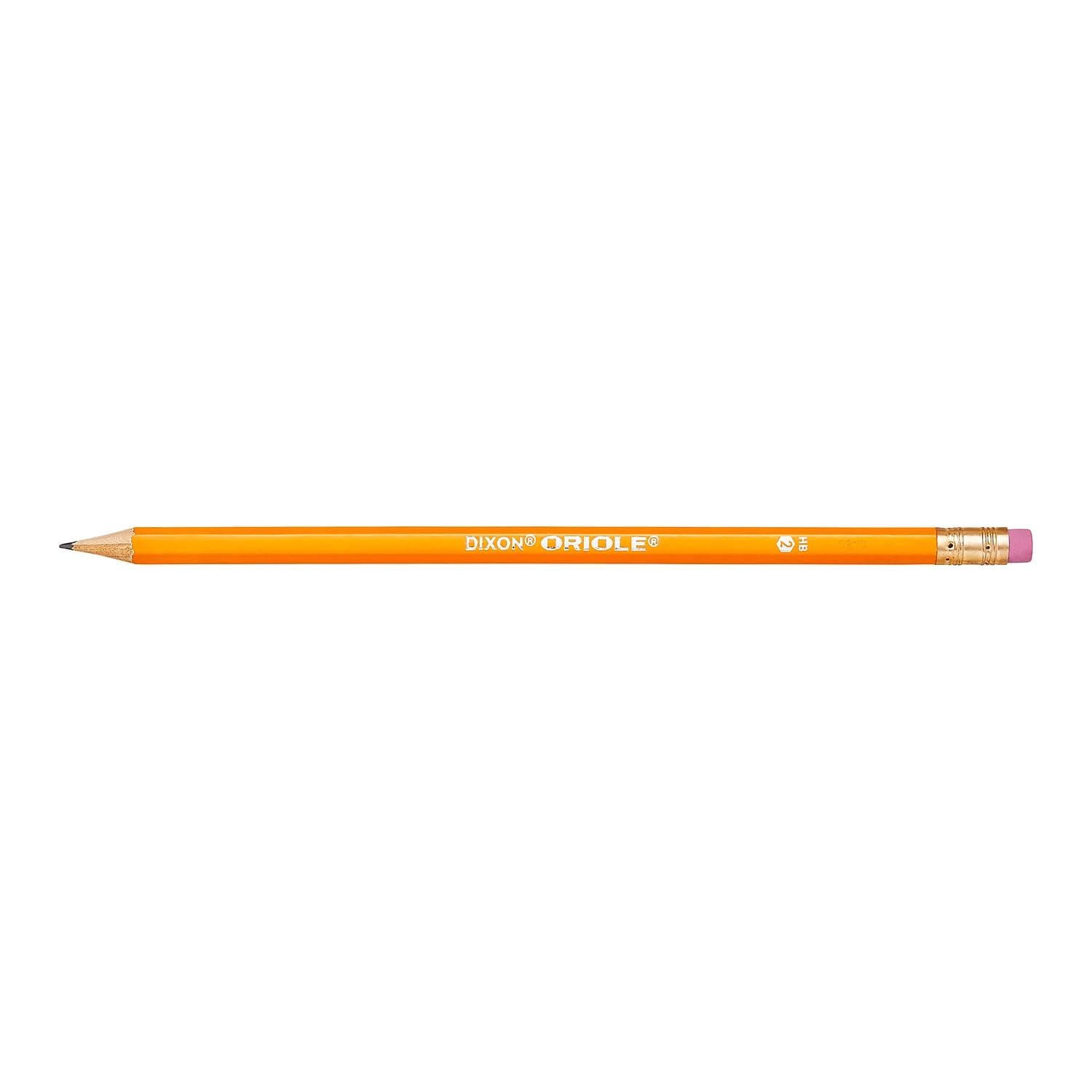 Dixon Oriole #2 Soft Soft Pencils, Wood-Cased, Black Core, Box of 144, Yellow (12866)