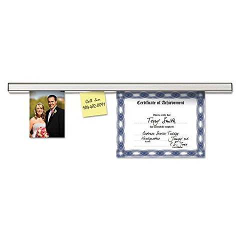 Advantus 2015 Grip-A-Strip Display Rail, 96 x 1 1/2, Aluminum Finish