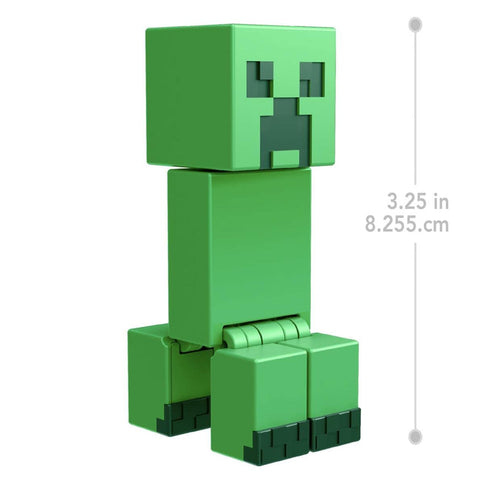 Minecraft Creeper Action Figure, 3.25-in, with 1 Build-a-Portal Piece & 1 Accessory, Building Toy Inspired by Video Game, Collectible Gift for Fans & Kids Ages 6 Years & Older