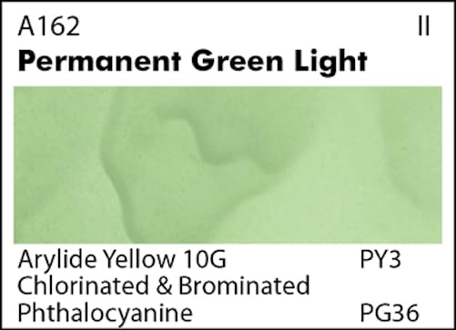 Grumbacher Academy Watercolor Paint, 7.5ml/0.25 Ounce, Permanent Green Light (A162)